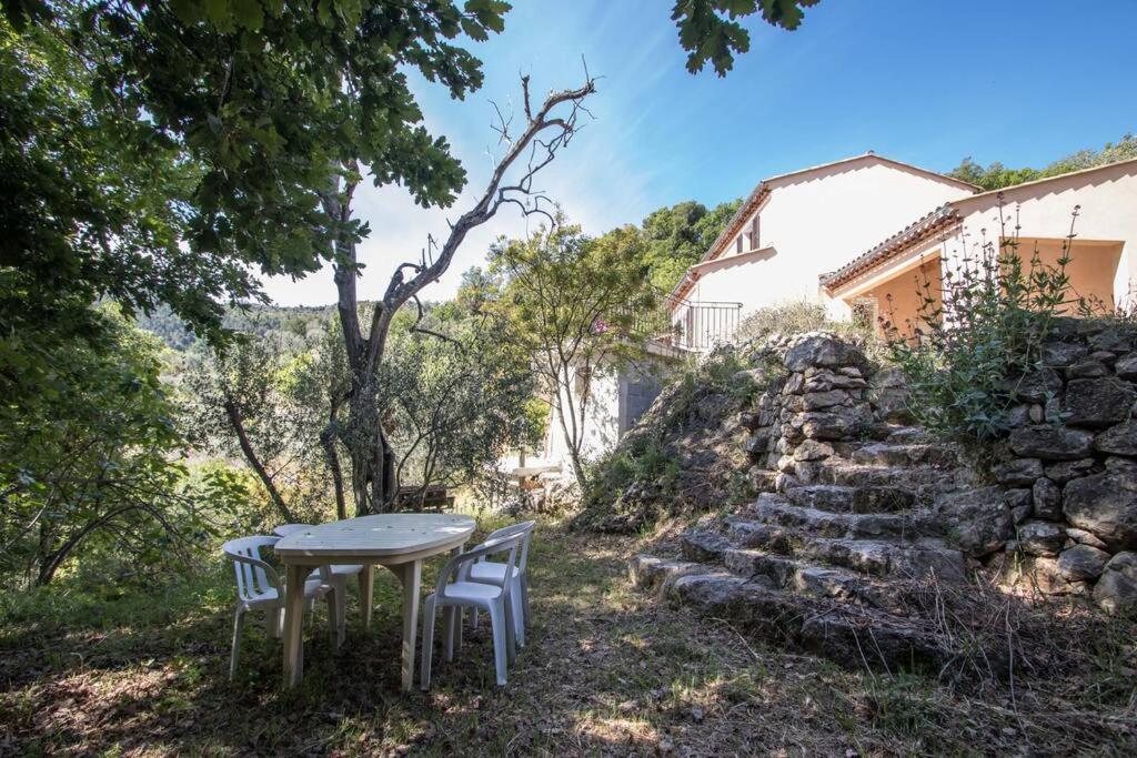 Bas De Villa Au Milieu Des Oliviers. Chateauneuf-Villevieille Eksteriør bilde